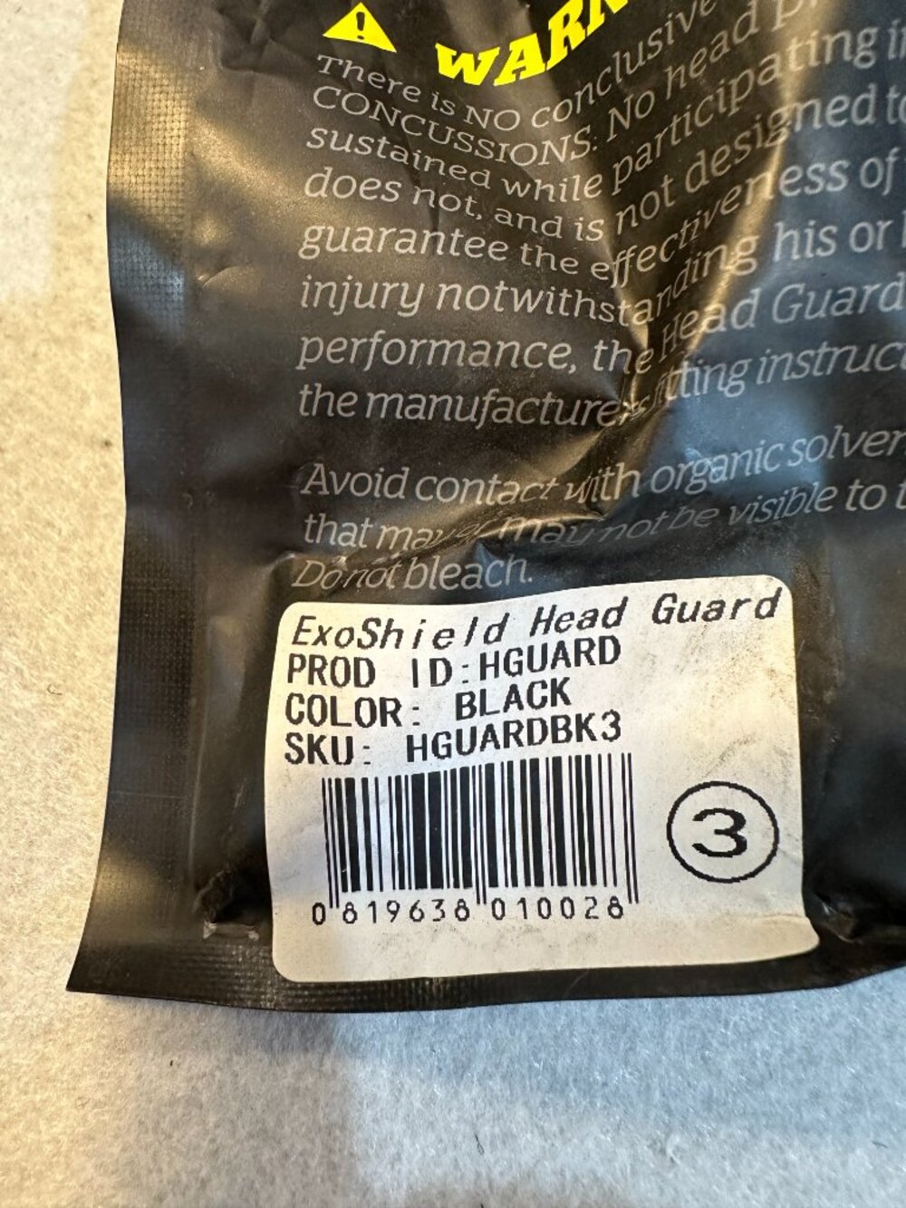 STORELLI EXO HEAD GUARD BLACK 3 - Picture 3 of 3